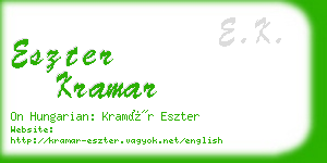 eszter kramar business card